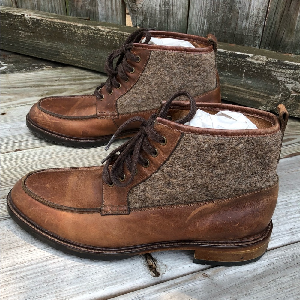 McCarren & Sons Leather & Wool Chukka Boots Size 10